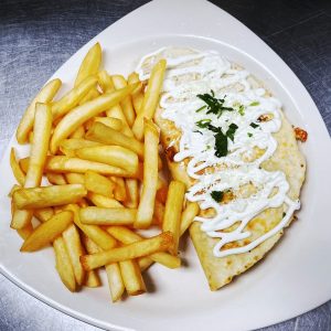 Kids menu chicken quesadilla